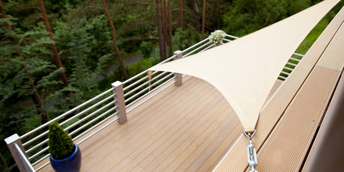 Umweltfreundliche Sonnensegel mit Olefin - ideal für Balkon und Garten