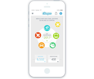Die App motiviert alle Anwender spielerisch CO2 einzusparen und dabei selbst fit und aktiv zu werden.