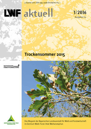 Cover des Magazins: LWF aktuell 3/2016 - Trockensommer 2015.