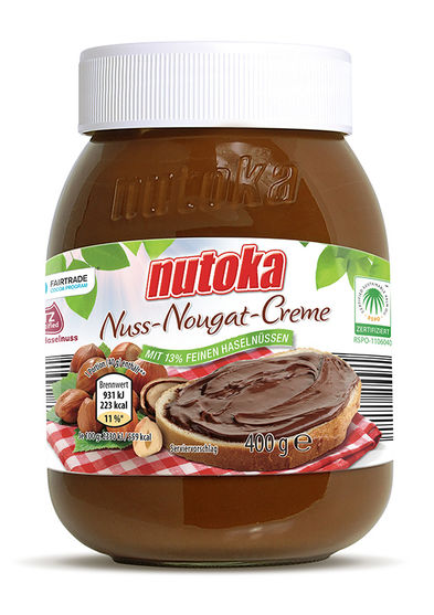ALDI SÜD liefert seit dem 1. Januar die Nuss-Nougat Creme Nutoka mit Fairtrade-zertifiziertem Kakao aus.