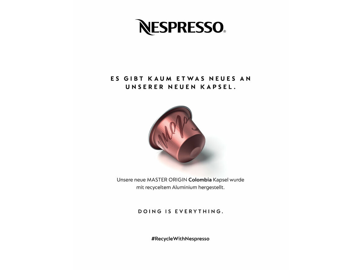 Recycling bei Nespresso: Kapsel aus recyceltem Aluminium