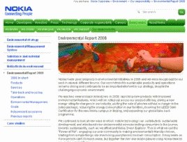Online-Umweltreport 2008 von Nokia