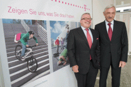 Telekom-Personalvorstand Thomas Sattelberger und Heinrich Alt, Vorstandsmitglied der Bundesagentur für Arbeit. Foto: Telekom