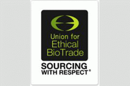 Logo des Biodiversitäts-Barometers der Union for Ethical BioTrade (UEBT).