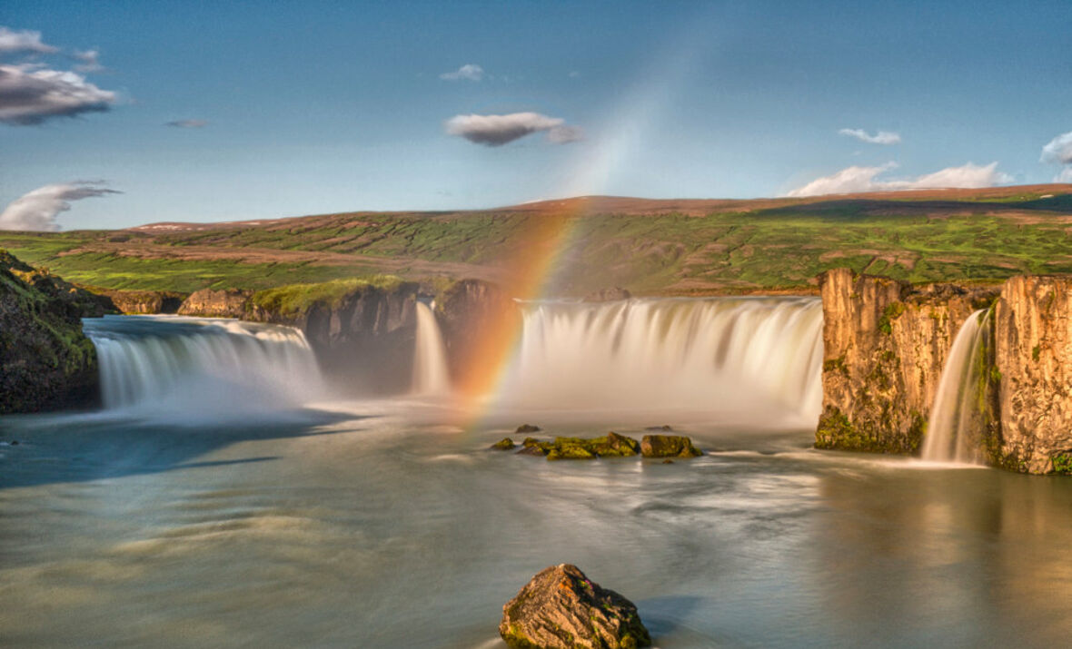 Der Goðafoss, der Wasserfall der Götter.