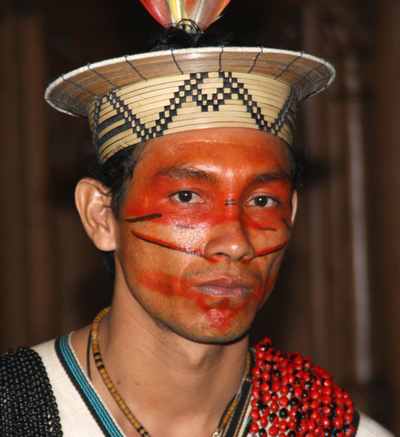 Anashinka-Indianer kämpfen für den Erhalt des Regenwaldes in Brasilien.