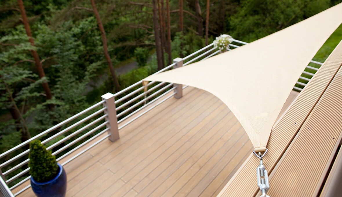 Umweltfreundliche Sonnensegel mit Olefin - ideal für Balkon und Garten