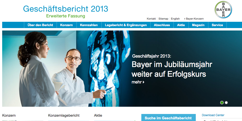 Bayer legt integrierten Nachhaltigkeitsbericht vor