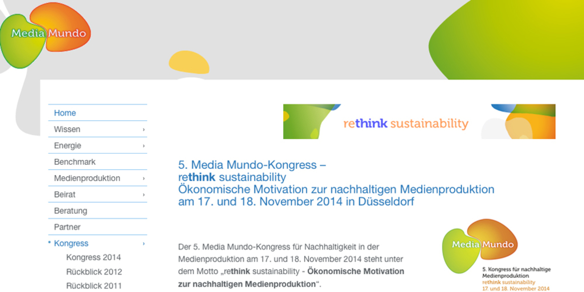 Fünfter Media Mundo-Kongress für nachhaltige Medienproduktion