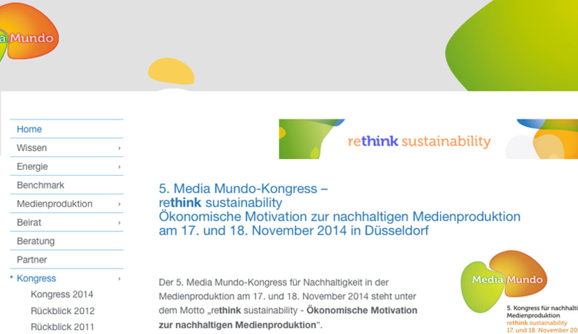 Fünfter Media Mundo-Kongress für nachhaltige Medienproduktion