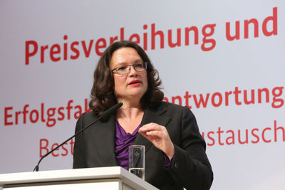 Andrea Nahles, Bundesministerin für Arbeit und Soziales.