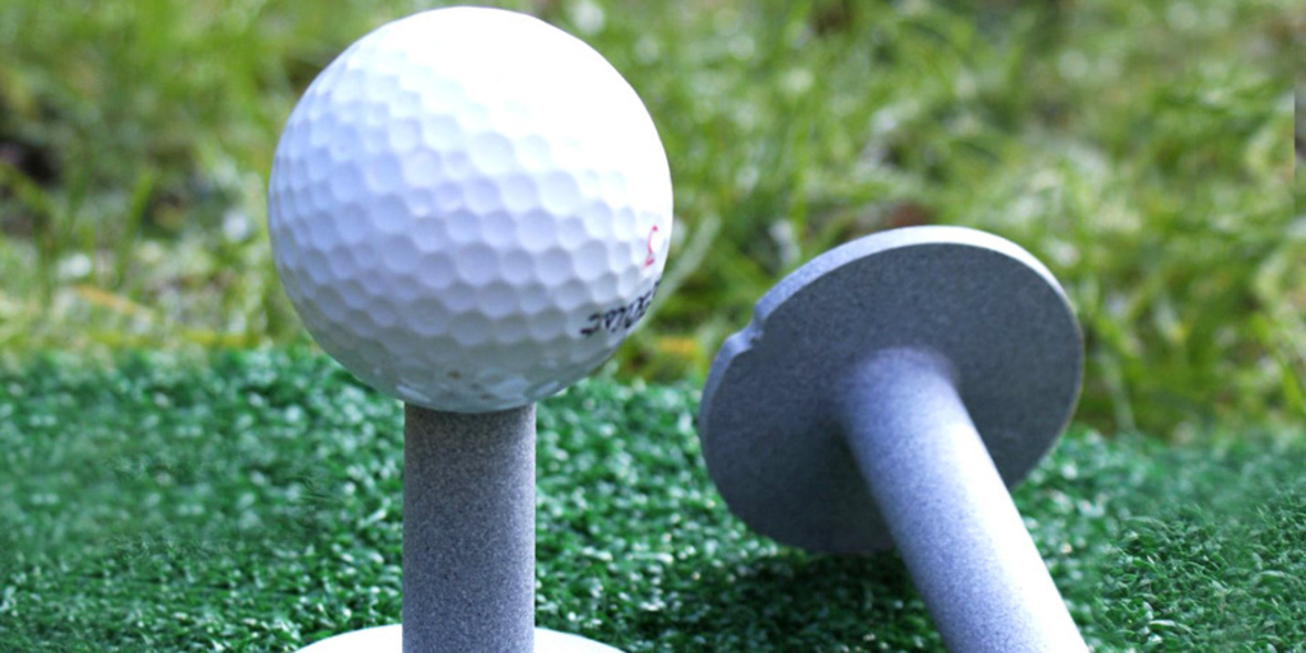 Nachhaltig Golfen mit Gummiresten