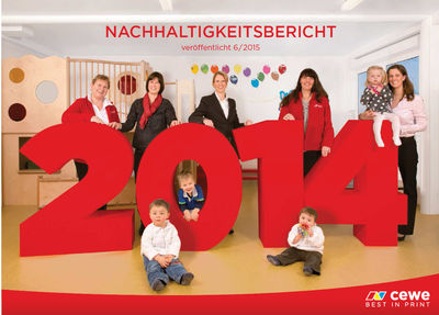 Cover des CEWE-Nachhaltigkeitsberichts.