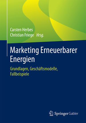 Coverabbildung des Buchs Marketing Erneuerbarer Energien von Springer Gabler.