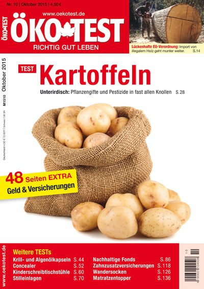 Cover des Öko-Test Magazins Oktober 2015.