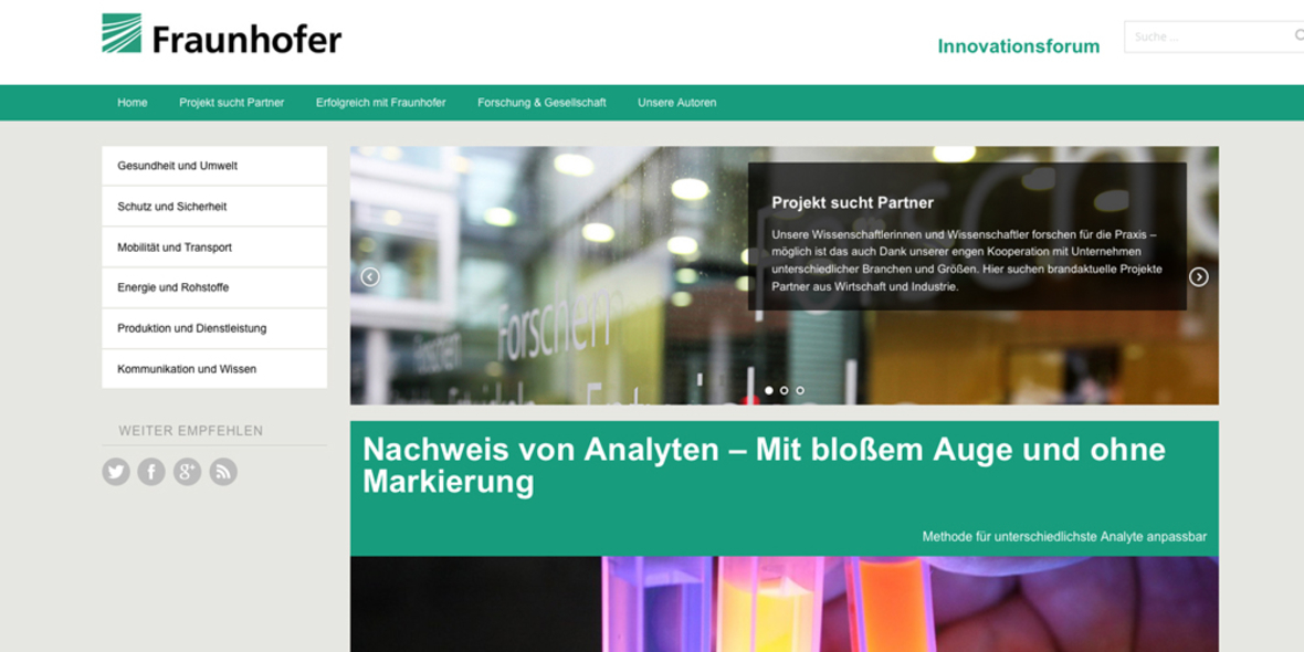 Fraunhofer startet Online-Portal für Wirtschaft und Industrie
