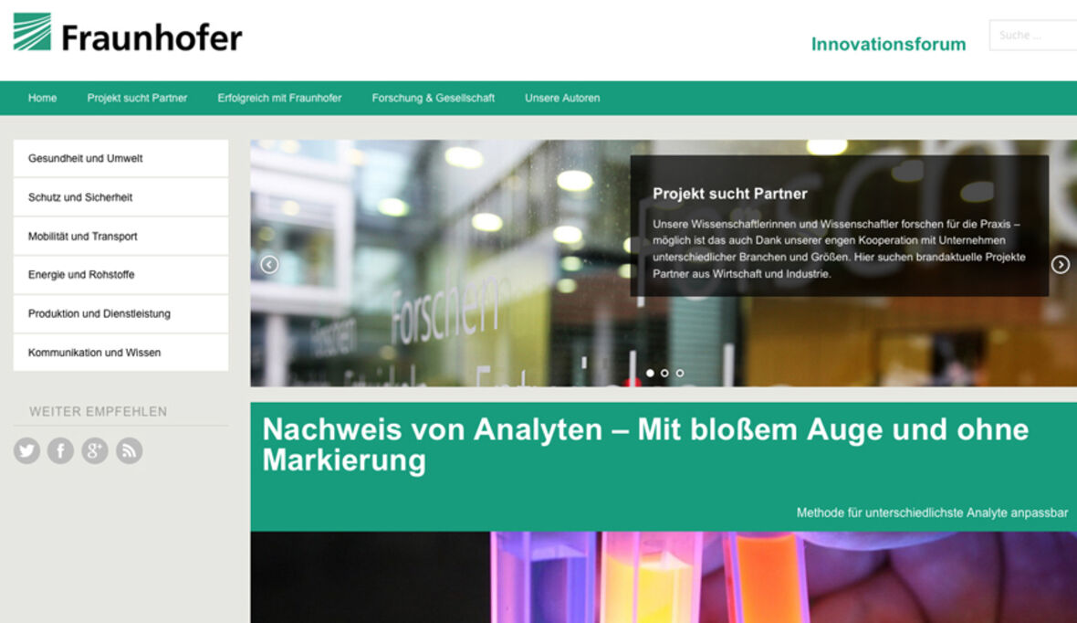 Fraunhofer startet Online-Portal für Wirtschaft und Industrie