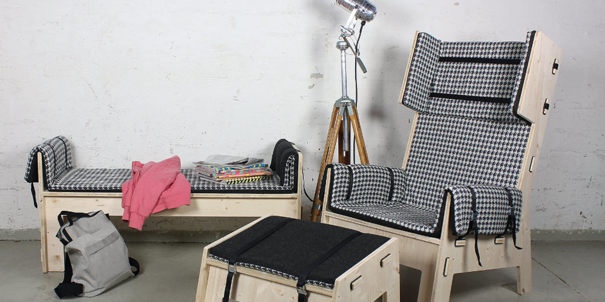 Werkhaus Polstermöbel: gesteckt und fest gezurrt
