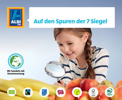 ALDI SÜD hat ab dem 2. Mai 2016 eine Informationskampagne zu einigen wichtigen Nachhaltigkeitsstandards im Lebensmitteleinzelhandel gestartet.