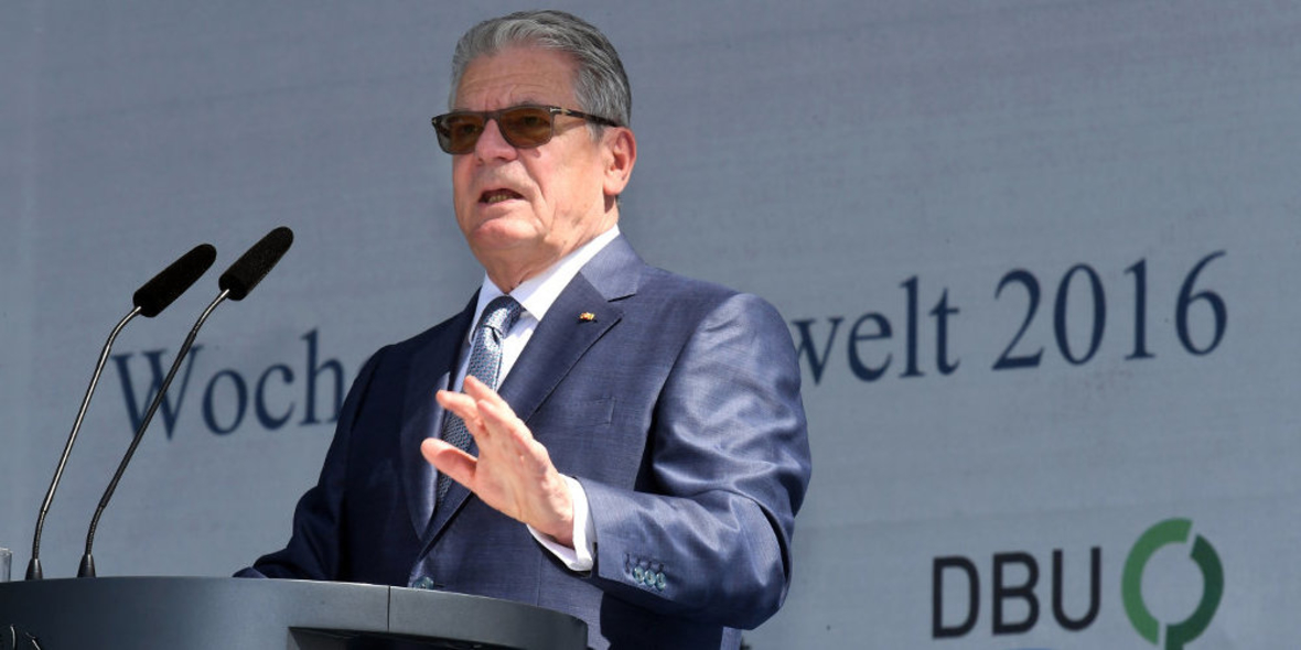 Gauck: "Umweltschutz ist eine Aufgabe, die uns unser Leben lang begleitet"