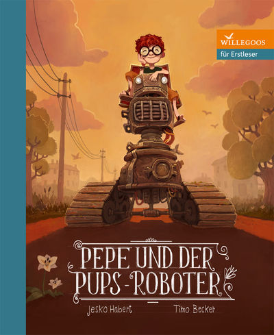 Cover des Kinderbuchs Pepe und der Pups-Roboter.