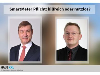 Smart-Meter Skeptiker, Prof. Dr. Greveler (re.), Hochschule Rhein-Waal, und Befürworter Dr. Michael Schmidt (li.), CEO der RWE Metering GmbH.