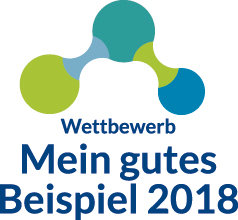 Logo des Wettbewerbs Mein gutes Beispiel 2018. Logo des Wettbewerbs Mein gutes Beispiel 2018.
