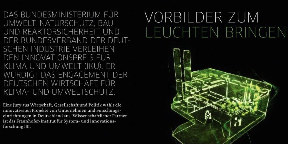 Deutscher Innovationspreis für Klima und Umwelt 2017 ausgeschrieben