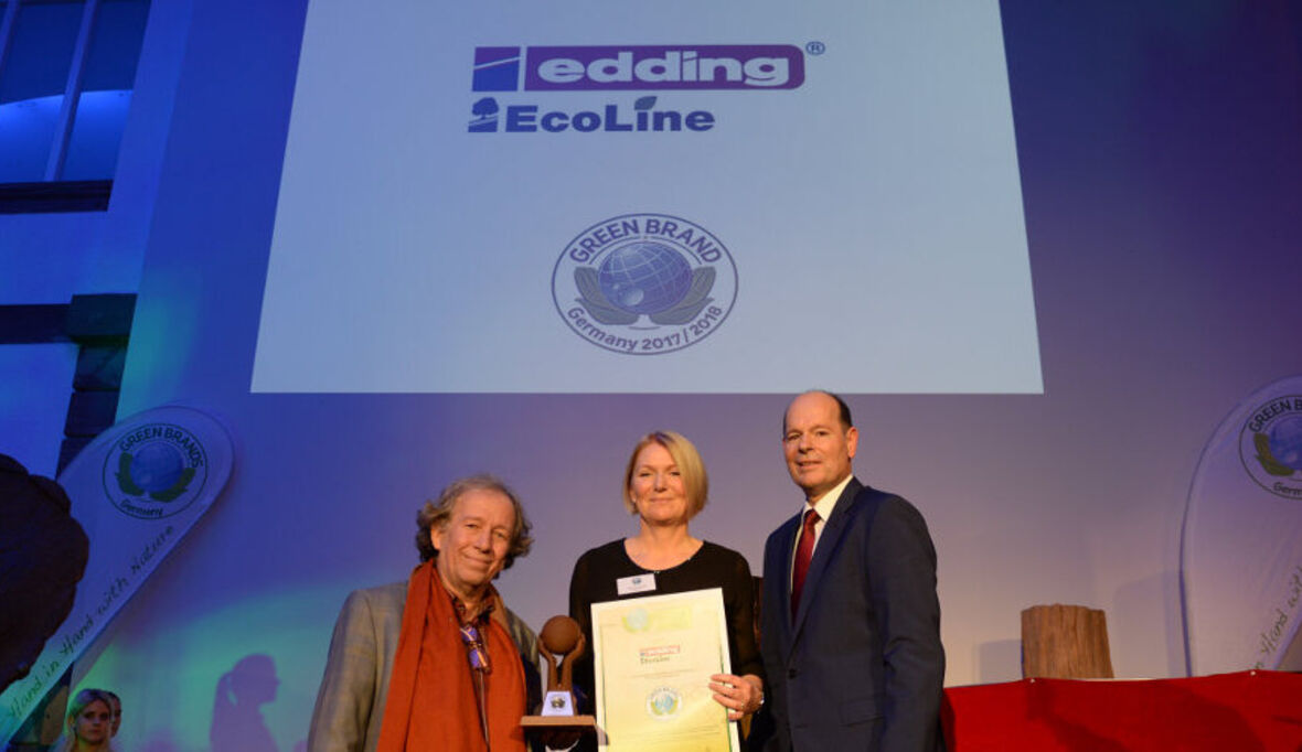 Edding EcoLine als Green Brand ausgezeichnet