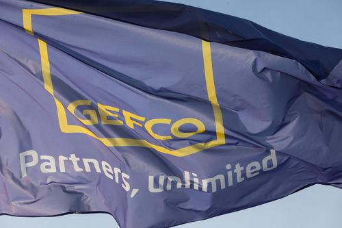 GEFCO Fahne Logo