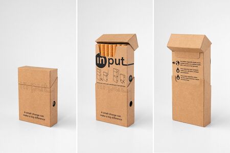 Mit ihrer innovativen Zigarettenverpackung „Input" konnten die vier Studierenden die Jury des Deutschen Verpackungspreises Nachwuchs überzeugen.