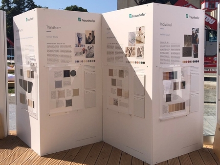 Materialwand auf der IAA Mobility in München.