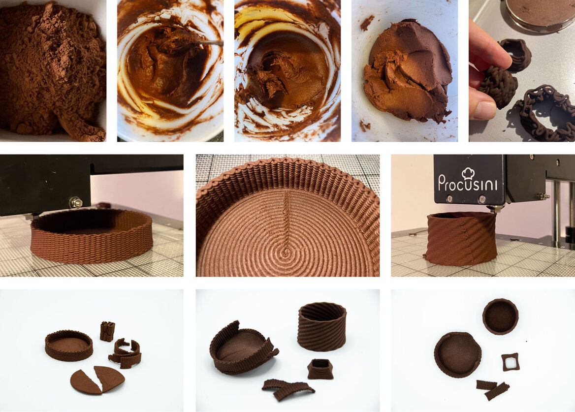Developing Process example of cacao pod fiber formulation for paste extrusion 3D printing