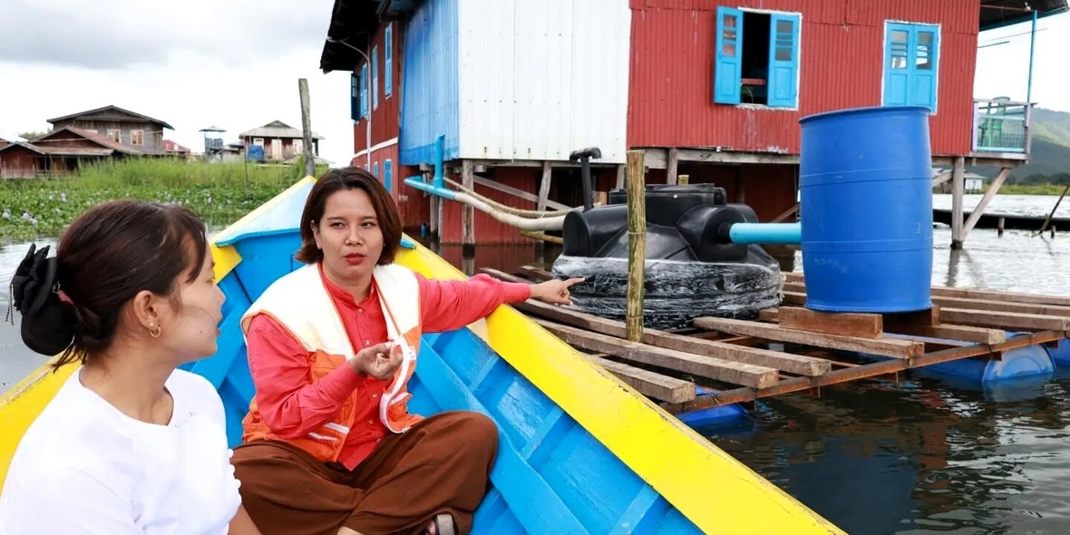 Schwimmende Toiletten verbessern Gesundheit und Klimaresilienz in Myanmar