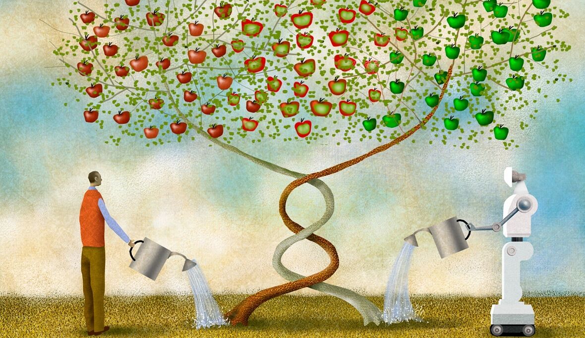 Zwischen Kooperation und Verschmelzung: Mensch und KI im evolutionären Wandel