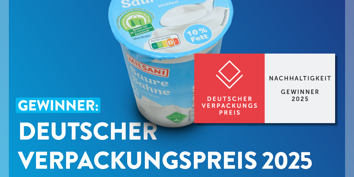 MILSANI Saure-Sahne-Becher gewinnt Deutschen Verpackungspreis 2025