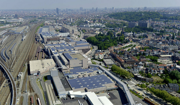 Audi Brussels: Luftaufnahme des CO2-neutralen Standorts
