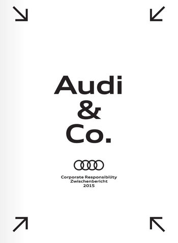 Das Cover des Audi CR-Zwischenberichts 2015.