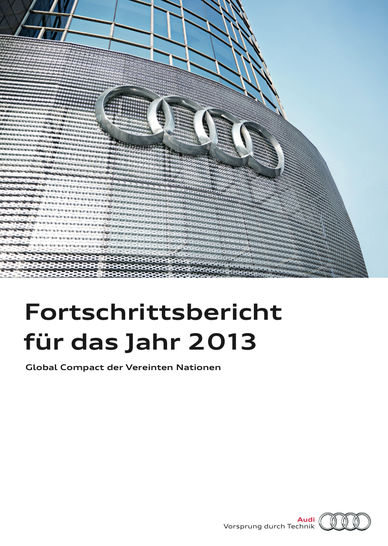 Fortschrittsbereicht von AUDI für 2013