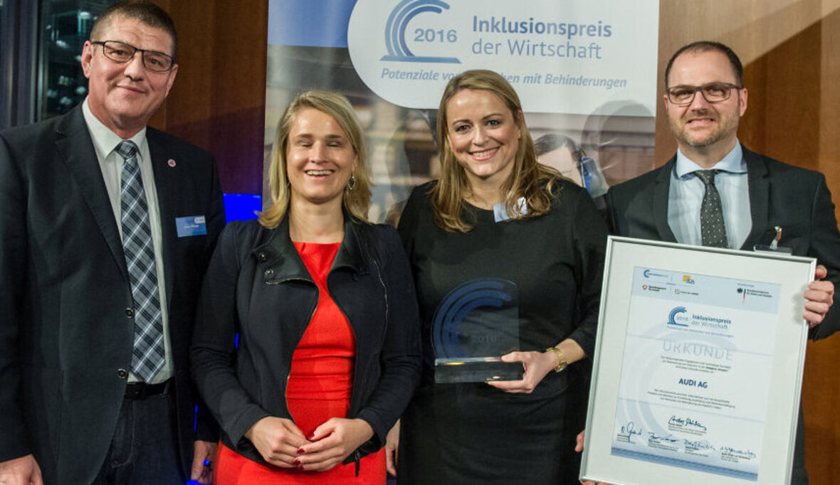 Audi erhält Inklusionspreis der Wirtschaft