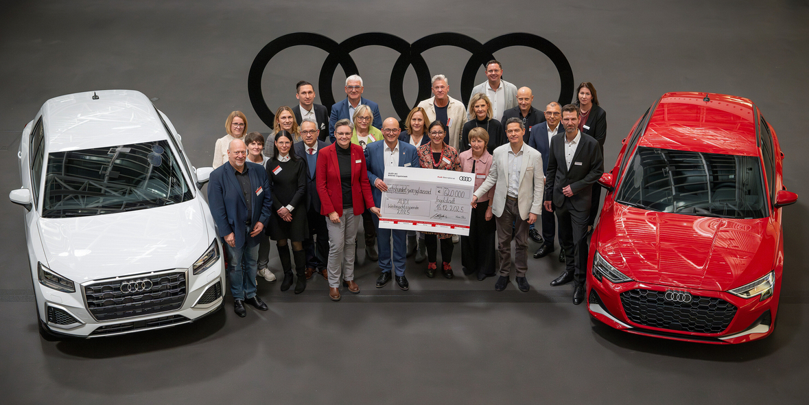 Audi und seine Belegschaft spenden 850.000 Euro für den guten Zweck