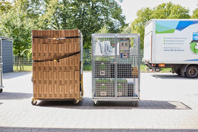 Transport der Gebrauchtgeräte in versiegelten Sammelbehältern.