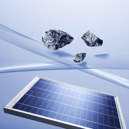 Silizium ist ein wichtiger Rohstoff für die Photovoltaik.  