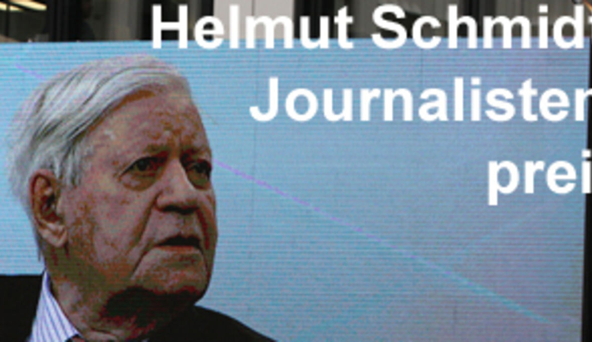 Gewinner des Helmut Schmidt Journalistenpreises 2017 stehen fest
