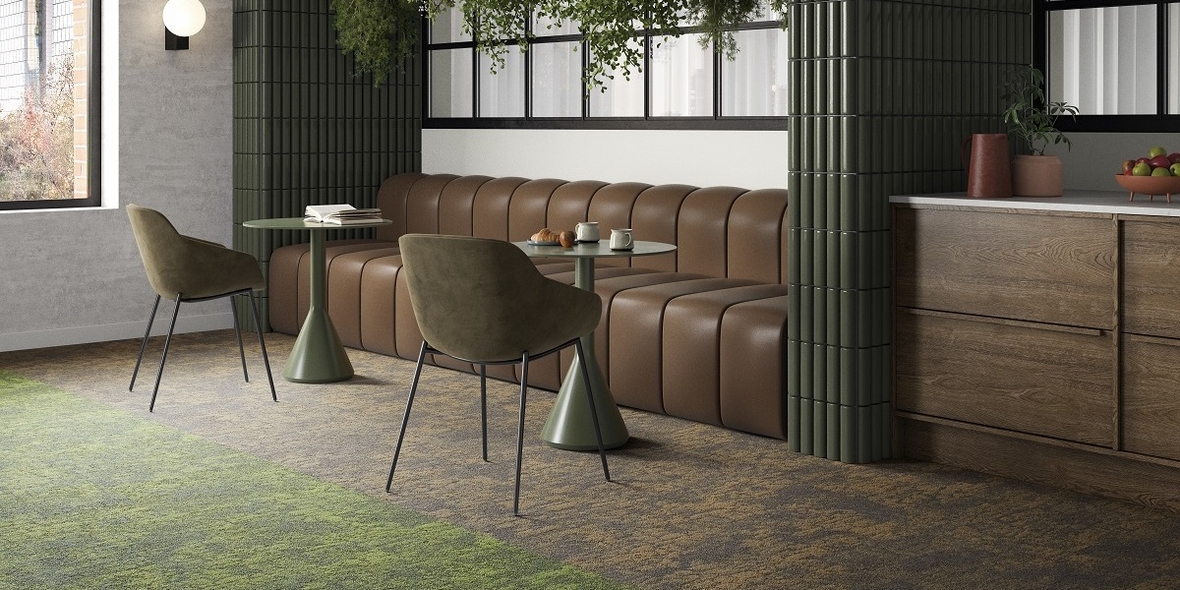 Interface: Die Natur eingearbeitet in Teppichfliesen