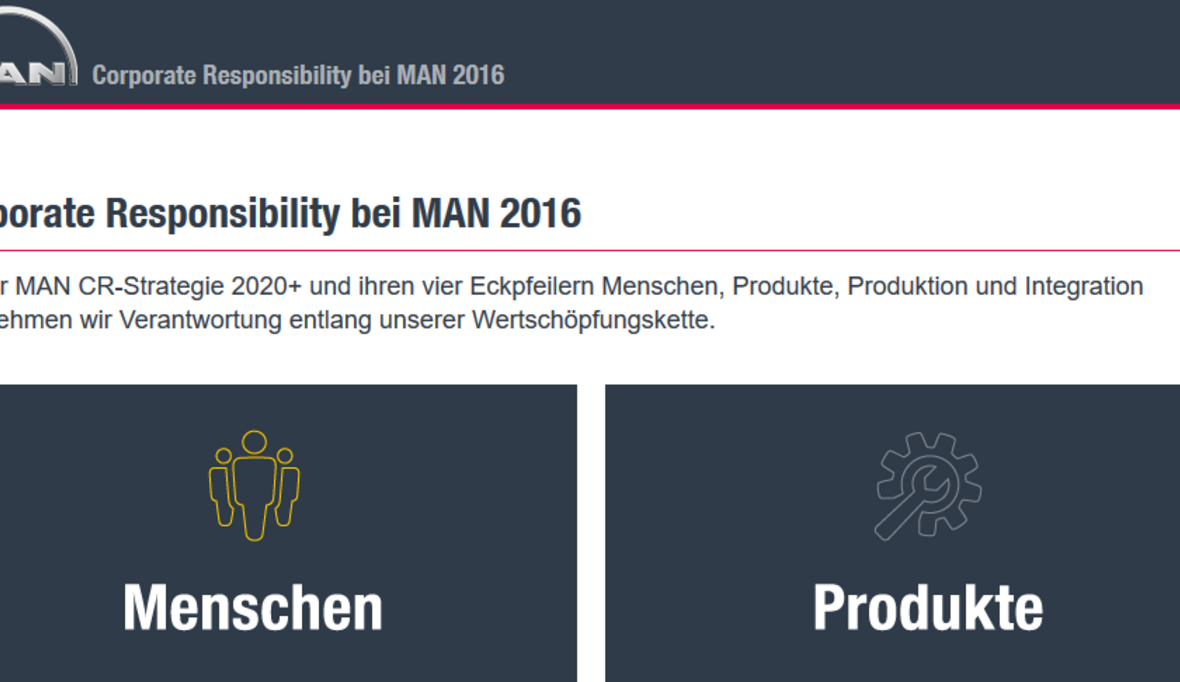 MAN veröffentlicht CR-Bericht 2016
