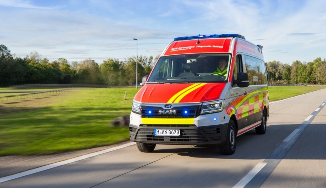 MAN stellt mobiles Coronavirus Diagnostikfahrzeug vor