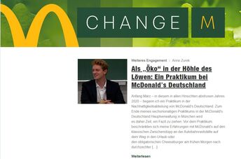 McDonald's Nachhaltigkeitsblog Change M