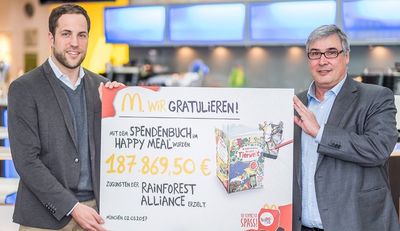 McDonald's Deutschland spendet für Rainforest Alliance