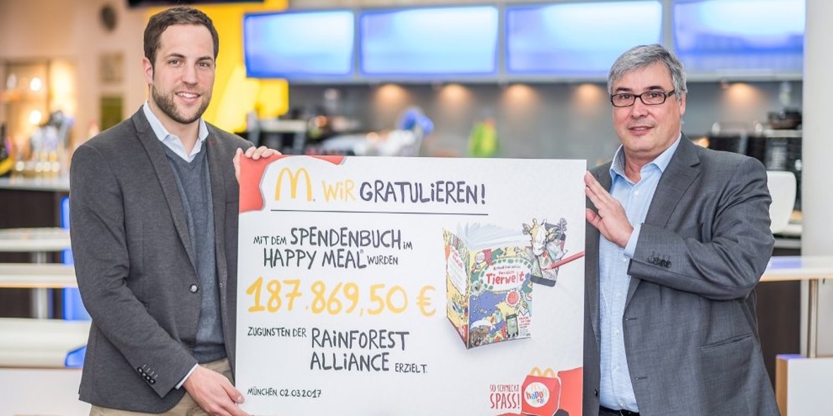 McDonald's Deutschland spendet für Rainforest Alliance